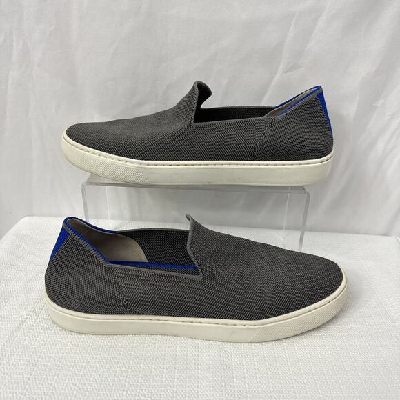 Rothys Womens Size 10.5 Original Sneaker Slip On Gray Knit - Picture 8 of 10